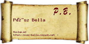Pósz Bella névjegykártya